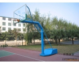   钢化玻璃篮板篮球架 220#圆管配重箱可移动篮球架HTC-1008