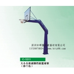 东莞篮球架价格低 HTC-1011方管大小头固定式篮球架（纤维篮板）