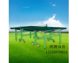 201双鱼单折移动式乒乓球台（墨绿色）