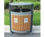 深圳钢木垃圾桶厂家 室外分类垃圾桶